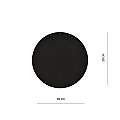 Applique Minimal Tonda 1 Luce Indiretta Agni In Acciaio Nero LA0122-EB-AP1-NR2