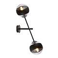 Applique Contemporaneo Yama Acciaio Nero 2 Luci E14 Ip20 LA0125-EB-AP2-NR