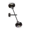 Applique Contemporaneo Yama Acciaio Nero 2 Luci E14 Ip20 LA0125-EB-AP2-NR