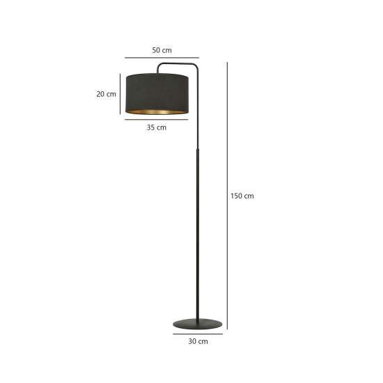 Piantana Contemporaneo Ganesha Acciaio Nero 1 Luce E27 Ip20 LA0129-EB-PT1-NR