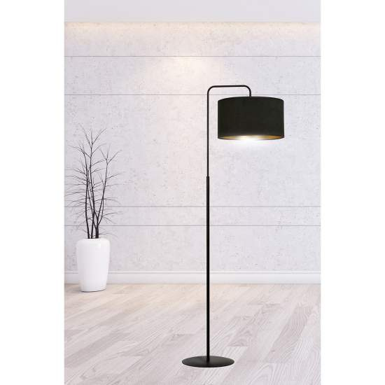 Piantana Contemporaneo Ganesha Acciaio Nero 1 Luce E27 Ip20 LA0129-EB-PT1-NR