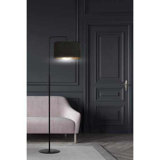 Piantana Contemporaneo Ganesha Acciaio Nero 1 Luce E27 Ip20 LA0129-EB-PT1-NR