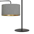 Piantana Contemporaneo Ganesha Acciaio Nero Grigio 1 Luce E27 Ip20 LA0129-EB-PT1-NR-GR