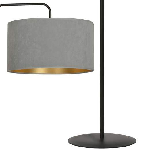 Piantana Contemporaneo Ganesha Acciaio Nero Grigio 1 Luce E27 Ip20 LA0129-EB-PT1-NR-GR