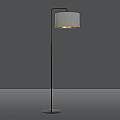 Piantana Contemporaneo Ganesha Acciaio Nero Grigio 1 Luce E27 Ip20 LA0129-EB-PT1-NR-GR