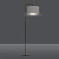 Piantana Contemporaneo Ganesha Acciaio Nero Grigio 1 Luce E27 Ip20 LA0129-EB-PT1-NR-GR