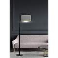 Piantana Contemporaneo Ganesha Acciaio Nero Grigio 1 Luce E27 Ip20 LA0129-EB-PT1-NR-GR