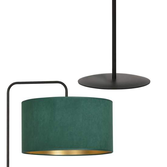 Piantana Contemporaneo Ganesha Acciaio Nero Verde 1 Luce E27 Ip20 LA0129-EB-PT1-NR-VE