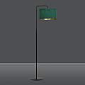 Piantana Contemporaneo Ganesha Acciaio Nero Verde 1 Luce E27 Ip20 LA0129-EB-PT1-NR-VE