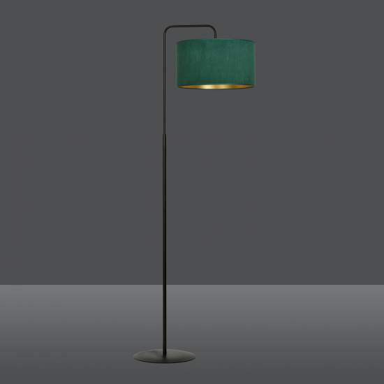Piantana Contemporaneo Ganesha Acciaio Nero Verde 1 Luce E27 Ip20 LA0129-EB-PT1-NR-VE