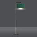 Piantana Contemporaneo Ganesha Acciaio Nero Verde 1 Luce E27 Ip20 LA0129-EB-PT1-NR-VE