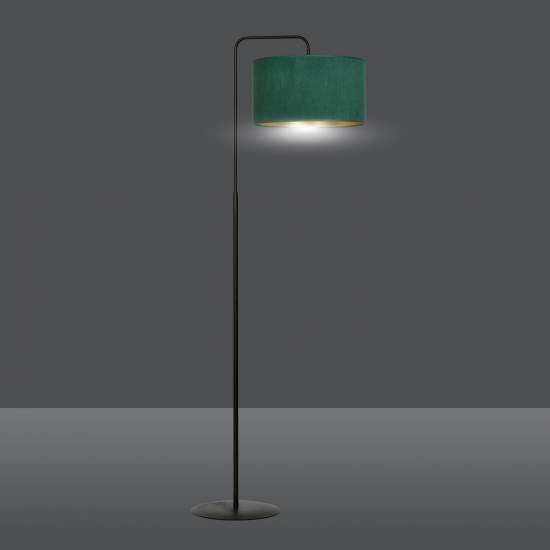 Piantana Contemporaneo Ganesha Acciaio Nero Verde 1 Luce E27 Ip20 LA0129-EB-PT1-NR-VE