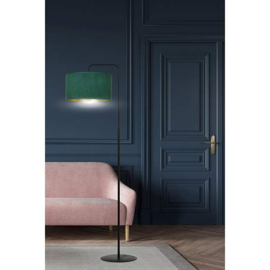 Piantana Contemporaneo Ganesha Acciaio Nero Verde 1 Luce E27 Ip20 LA0129-EB-PT1-NR-VE