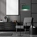 Piantana Contemporaneo Ganesha Acciaio Nero Verde 1 Luce E27 Ip20 LA0129-EB-PT1-NR-VE