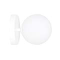 Applique A 1 Luce Shiva In Acciaio Bianco E Sfera In Vetro Bianco LA0130-EB-AP1-BI