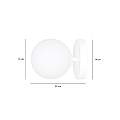 Applique A 1 Luce Shiva In Acciaio Bianco E Sfera In Vetro Bianco LA0130-EB-AP1-BI