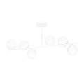 Plafoniera Contemporaneo Shiva Acciaio Bianco 6 Luci E14 Ip20 LA0130-EB-PL6-BI