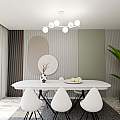 Plafoniera Contemporaneo Shiva Acciaio Bianco 6 Luci E14 Ip20 LA0130-EB-PL6-BI