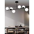 Plafoniera Contemporaneo Shiva Acciaio Nero 6 Luci E14 Ip20 LA0130-EB-PL6-NR
