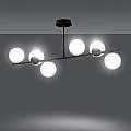 Plafoniera Contemporaneo Shiva Acciaio Nero 6 Luci E14 Ip20 LA0130-EB-PL6-NR