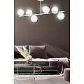 Plafoniera Contemporaneo Vishnu Acciaio Bianco Oro 4 Luci E14 Ip20 LA0131-EB-PL4-BI-OR