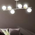 Plafoniera Contemporaneo Vishnu Acciaio Bianco Oro 4 Luci E14 Ip20 LA0131-EB-PL4-BI-OR