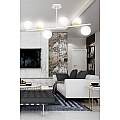 Plafoniera Contemporaneo Vishnu Acciaio Bianco Oro 4 Luci E14 Ip20 LA0131-EB-PL4-BI-OR