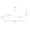 Plafoniera Contemporaneo Vishnu Acciaio Bianco Oro 4 Luci E14 Ip20 LA0131-EB-PL4-BI-OR