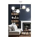 Plafoniera Contemporaneo Vishnu Acciaio Bianco 4 Luci E14 Ip20 LA0131-EB-PL4-BI-OR2