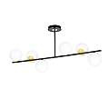 Plafoniera Contemporaneo Vishnu Acciaio Nero Oro 6 Luci E14 Ip20 LA0131-EB-PL6-NR-OR