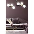 Plafoniera Contemporaneo Vishnu Acciaio Nero Oro 6 Luci E14 Ip20 LA0131-EB-PL6-NR-OR