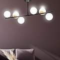 Plafoniera Contemporaneo Vishnu Acciaio Nero Oro 6 Luci E14 Ip20 LA0131-EB-PL6-NR-OR