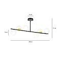 Plafoniera Contemporaneo Vishnu Acciaio Nero Oro 6 Luci E14 Ip20 LA0131-EB-PL6-NR-OR