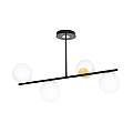 Plafoniera Contemporaneo Vishnu Acciaio Nero 6 Luci E14 Ip20 LA0131-EB-PL6-NR-OR2