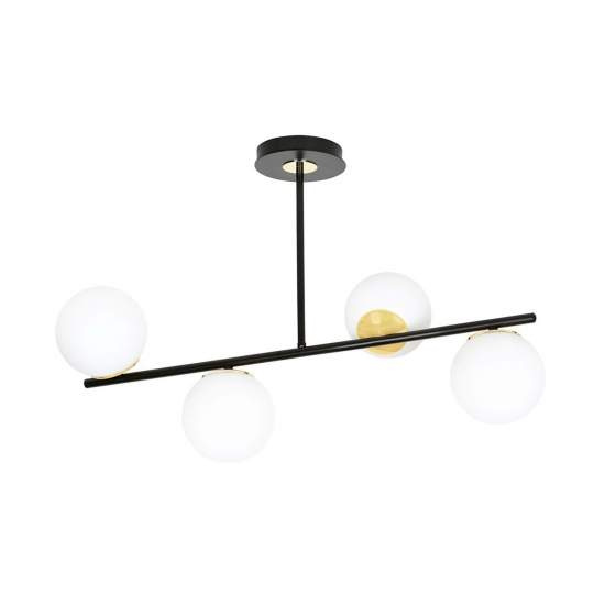 Plafoniera Contemporaneo Vishnu Acciaio Nero 6 Luci E14 Ip20 LA0131-EB-PL6-NR-OR2