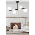 Plafoniera Contemporaneo Vishnu Acciaio Nero 6 Luci E14 Ip20 LA0131-EB-PL6-NR-OR2