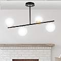 Plafoniera Contemporaneo Vishnu Acciaio Nero 6 Luci E14 Ip20 LA0131-EB-PL6-NR-OR2