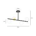 Plafoniera Contemporaneo Vishnu Acciaio Nero 6 Luci E14 Ip20 LA0131-EB-PL6-NR-OR2