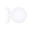 Applique A 1 Luce Hallador In Acciaio Bianco E Sfera In Vetro Opalino LA0132-EB-AP1-BI