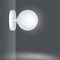 Applique A 1 Luce Hallador In Acciaio Bianco E Sfera In Vetro Opalino LA0132-EB-AP1-BI