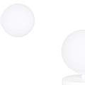 Applique A 1 Luce Hallador In Acciaio Bianco E Sfera In Vetro Opalino LA0132-EB-AP1-BI