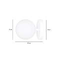 Applique A 1 Luce Hallador In Acciaio Bianco E Sfera In Vetro Opalino LA0132-EB-AP1-BI
