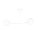 Plafoniera Contemporaneo Krishna Acciaio Bianco 2 Luci E14 Ip20 LA0132-EB-PL2-BI