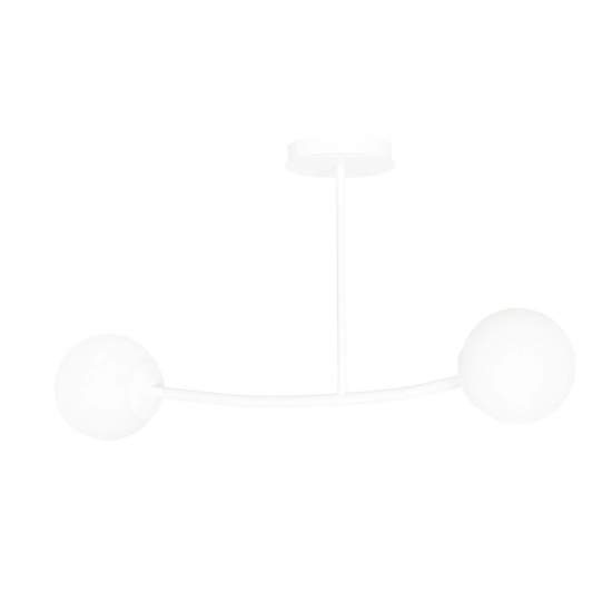 Plafoniera Contemporaneo Krishna Acciaio Bianco 2 Luci E14 Ip20 LA0132-EB-PL2-BI