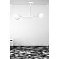 Plafoniera Contemporaneo Krishna Acciaio Bianco 2 Luci E14 Ip20 LA0132-EB-PL2-BI