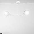 Plafoniera Contemporaneo Krishna Acciaio Bianco 2 Luci E14 Ip20 LA0132-EB-PL2-BI