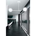 Plafoniera Contemporaneo Krishna Acciaio Bianco 2 Luci E14 Ip20 LA0132-EB-PL2-BI