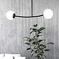 Plafoniera Contemporaneo Krishna Acciaio Nero 2 Luci E14 Ip20 LA0132-EB-PL2-NR