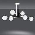 Plafoniera Contemporaneo Krishna Acciaio Bianco 6 Luci E14 Ip20 LA0132-EB-PL6-BI