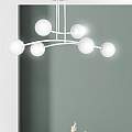 Plafoniera Contemporaneo Krishna Acciaio Bianco 6 Luci E14 Ip20 LA0132-EB-PL6-BI